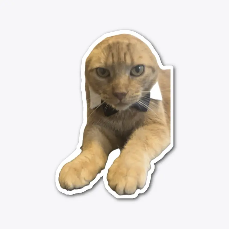 Cheddar Bob Kitty Sticker - Bow Tie